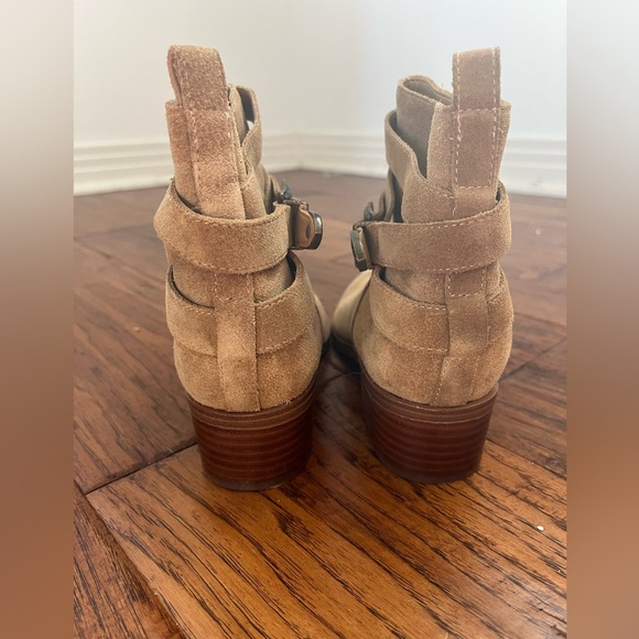 Western Suede Ankle Cowboy/ Cowgirl Boots - Picture 3 of 5